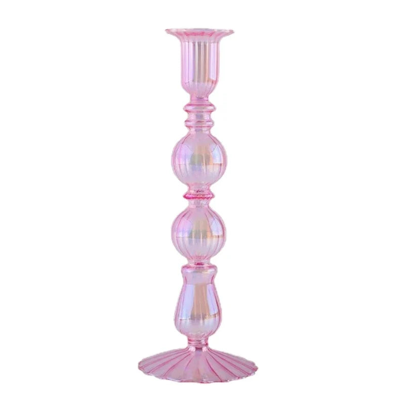 Retro-Kerzenhalter aus Glas für Stabkerzen - Scheinraum.de