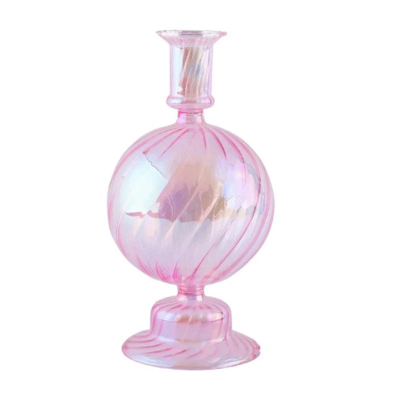 Retro-Kerzenhalter aus Glas für Stabkerzen - Scheinraum.de