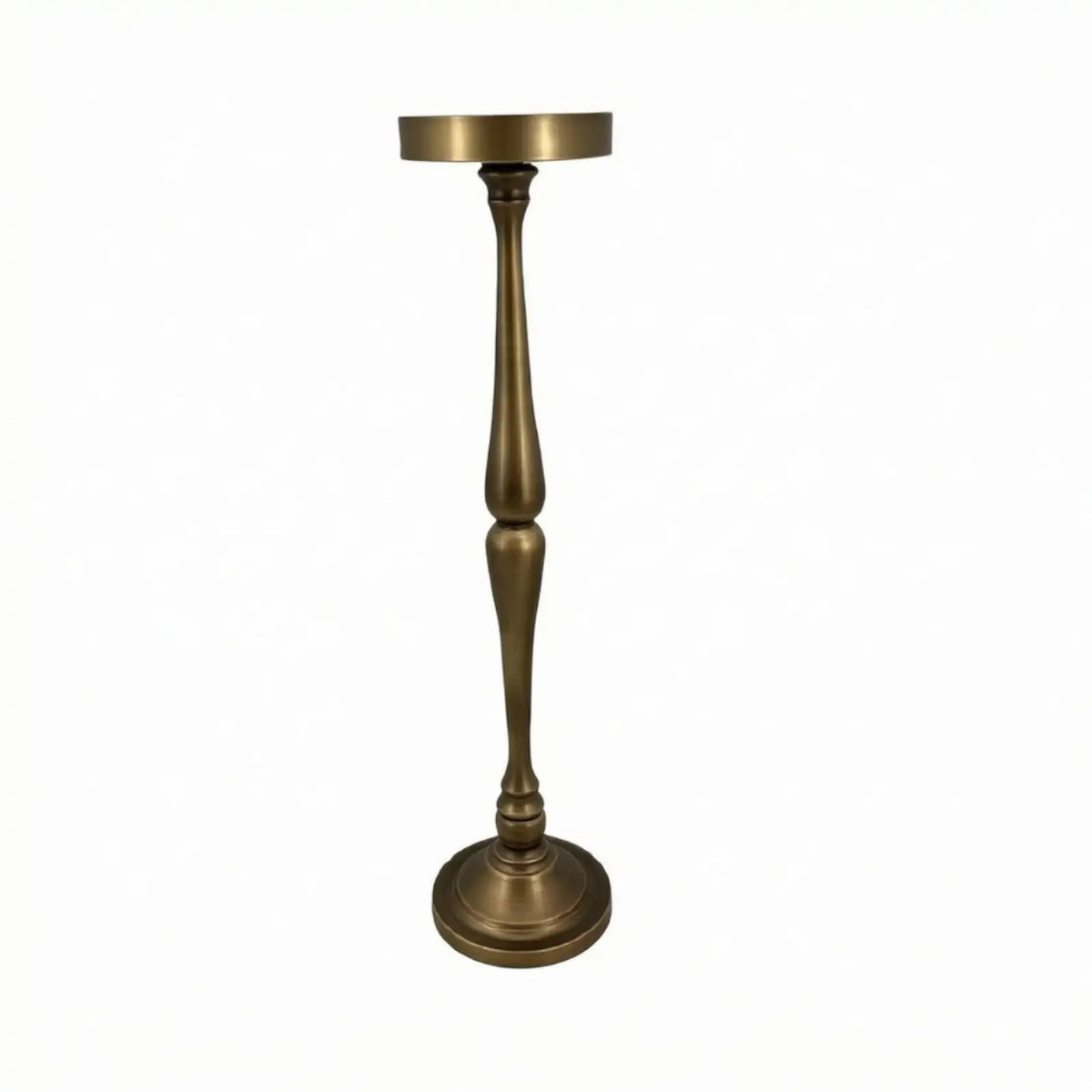 Bodenstehender Kerzenhalter aus Eisen, 66 cm, Bronze-Finish - Scheinraum.de