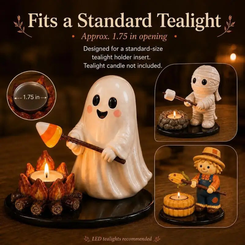Halloween-Kerzenhalter aus Keramik für Teelichter - Scheinraum.de