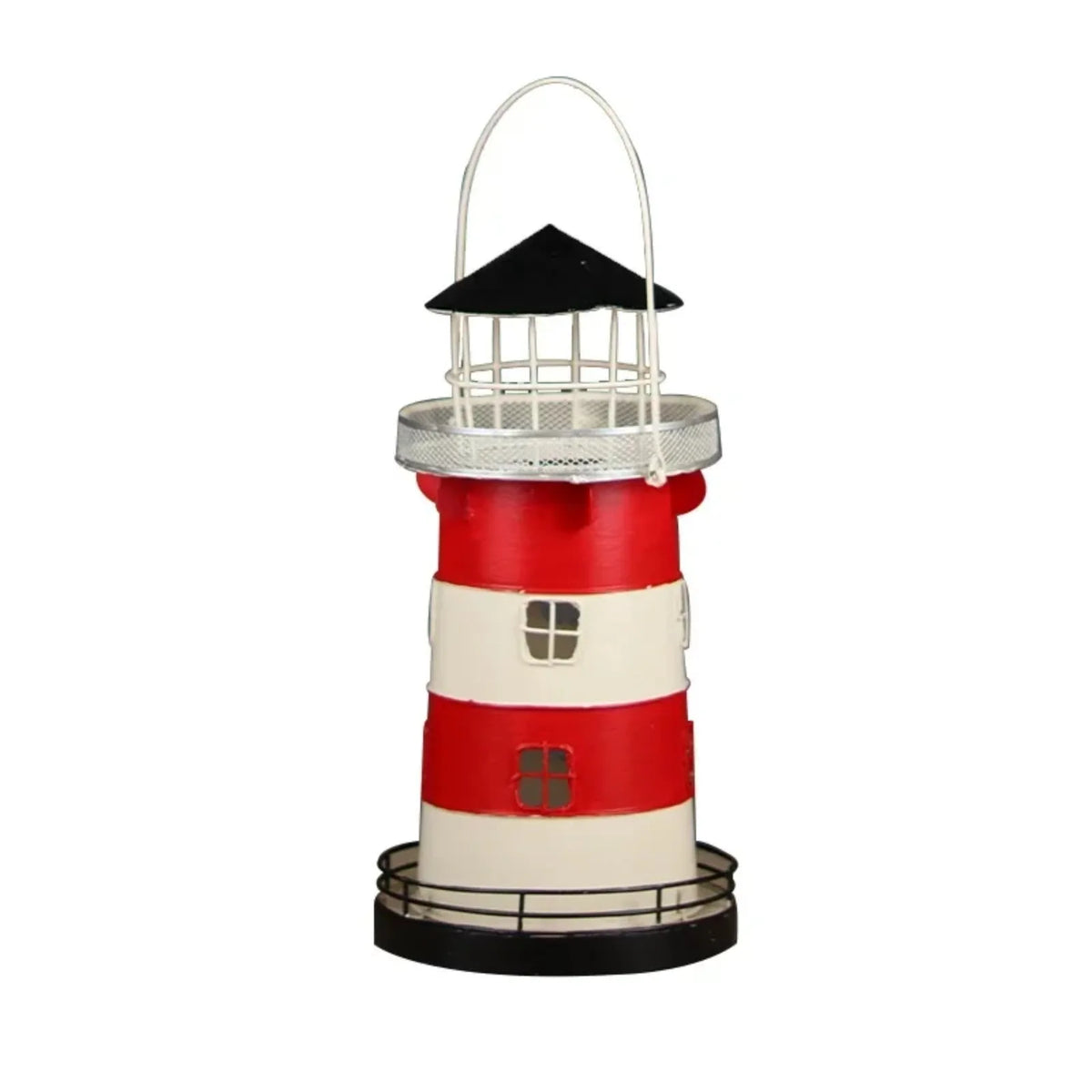 Kerzenhalter im Retro-Leuchtturm-Design aus Eisen - Scheinraum.de