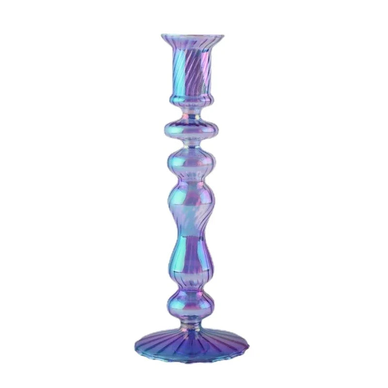 Retro-Kerzenhalter aus Glas für Stabkerzen - Scheinraum.de