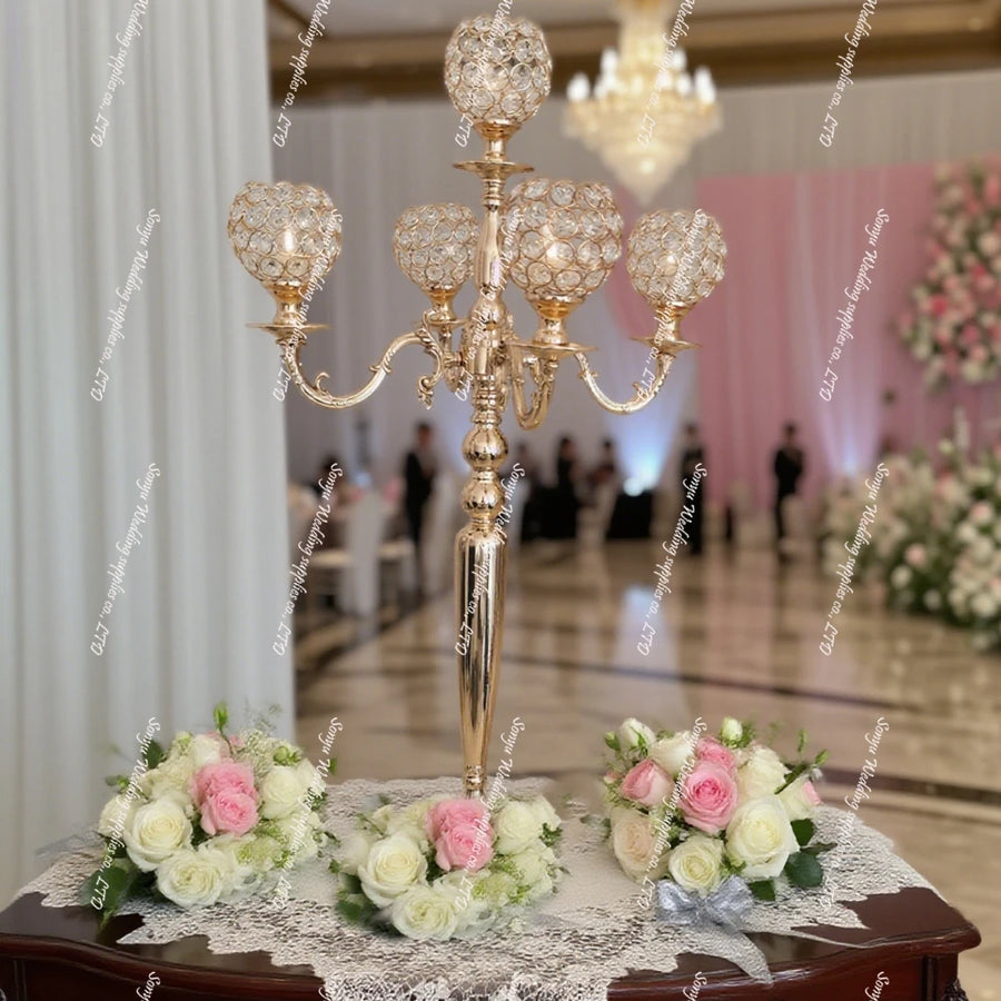 Hohe Kerzenhalter für Hochzeitstische in Gold oder Silber - Scheinraum.de