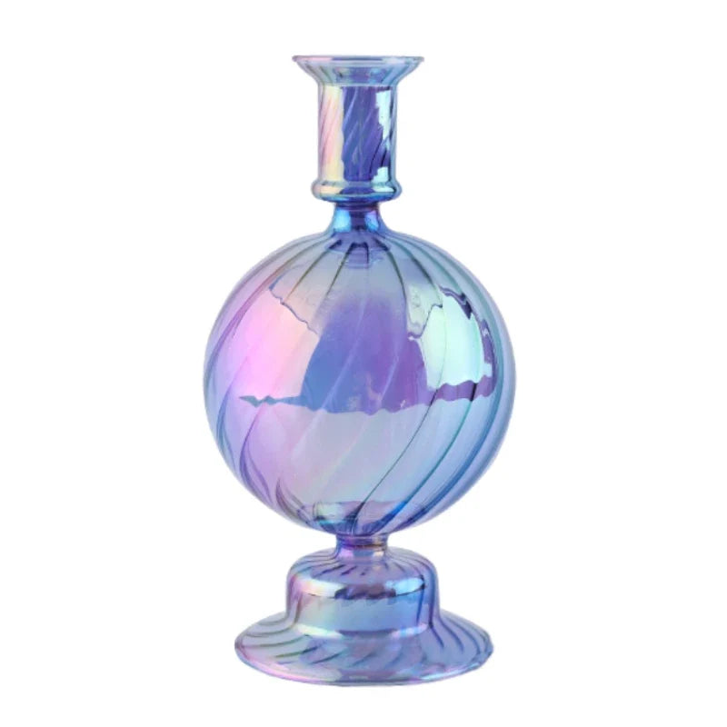 Retro-Kerzenhalter aus Glas für Stabkerzen - Scheinraum.de