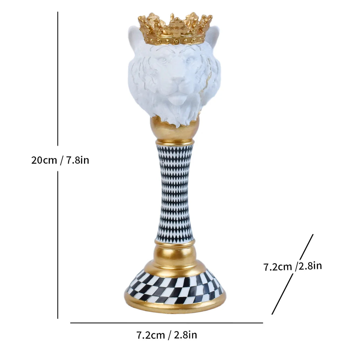 Kerzenständer aus Keramik mit Tierkopf-Figur - Scheinraum.de