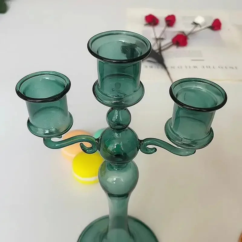 3-armiger Kerzenständer aus Eisen für Stabkerzen - Scheinraum.de