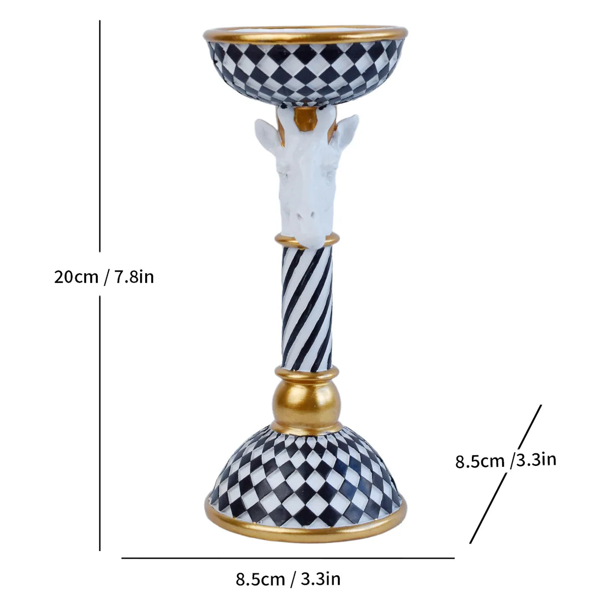 Kerzenständer aus Keramik mit Tierkopf-Figur - Scheinraum.de
