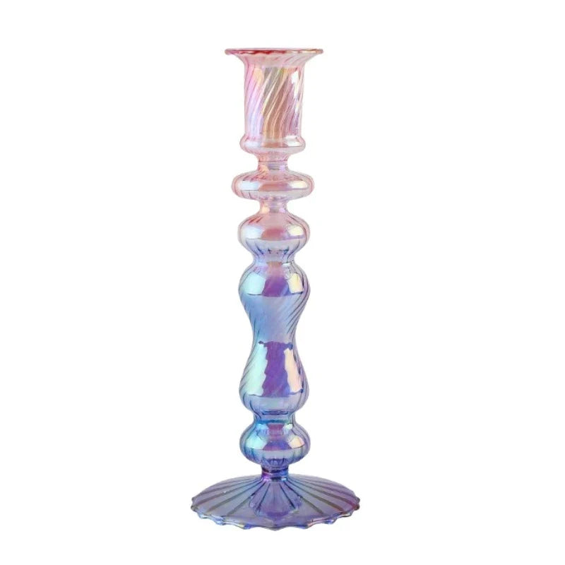 Retro-Kerzenhalter aus Glas für Stabkerzen - Scheinraum.de