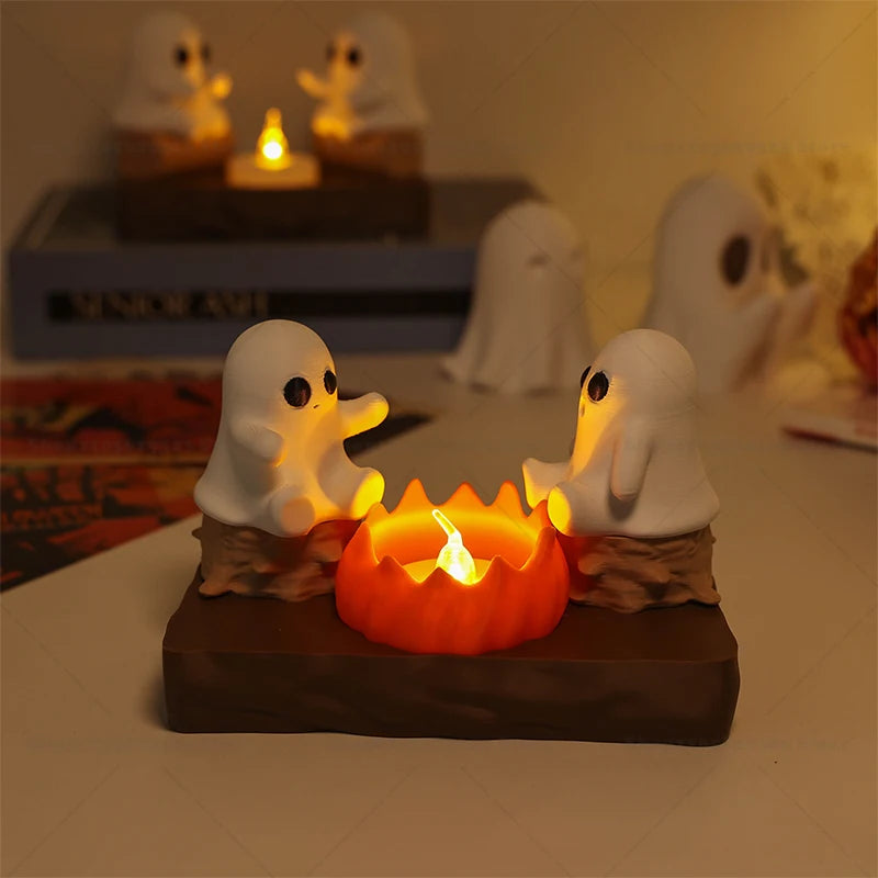 3D-gedruckter Geister-Teelichthalter für Halloween - Scheinraum.de