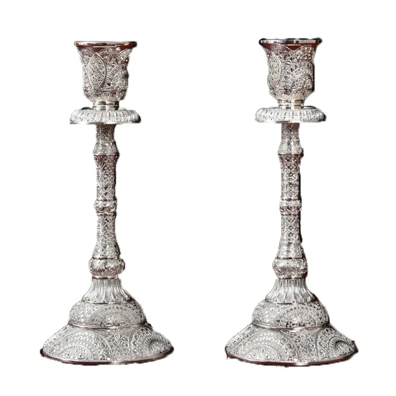 2er-Set Kerzenhalter aus Messing, 8 x 19 cm - Scheinraum.de