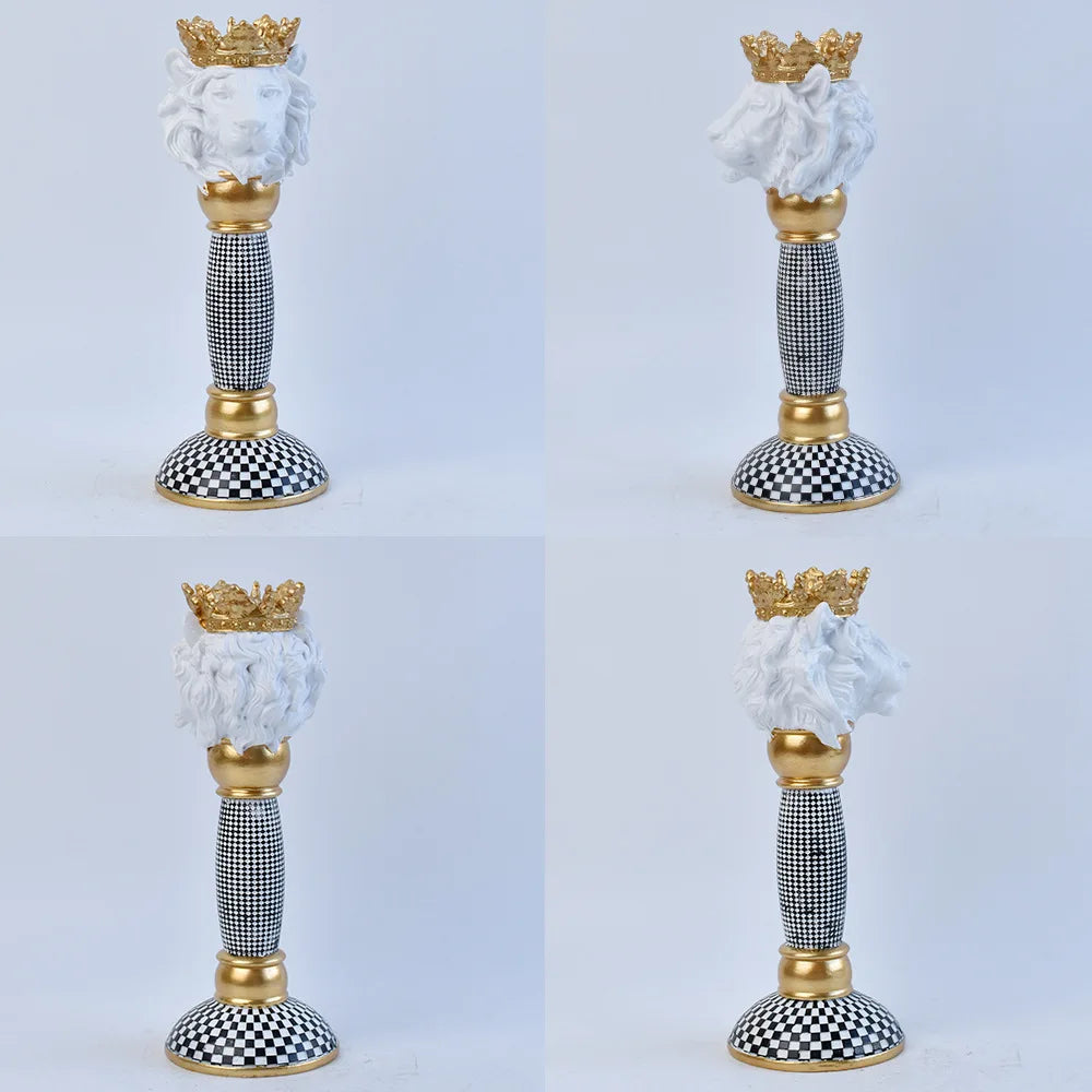 Kerzenständer aus Keramik mit Tierkopf-Figur - Scheinraum.de