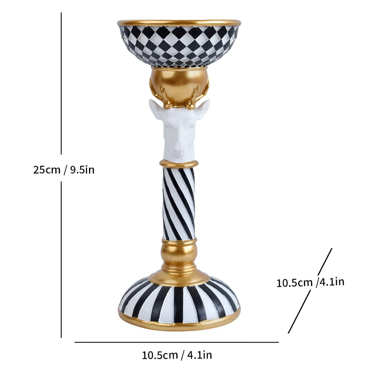 Kerzenständer aus Keramik mit Tierkopf-Figur - Scheinraum.de