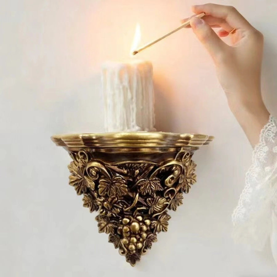 Wandkerzenhalter im Antik-Stil in Gold-Bronze - Scheinraum.de